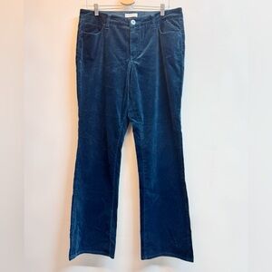 Dark Green Velvet Bootcut Pants Size 12